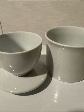 Norpro 291 4" White Porcelain Butter Keeper New No Box FARMHOUSE COTTGAE CORE